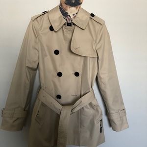 NWT AUTH Coach Women Short Length Double Breasted Belted Trench Coat Size XS